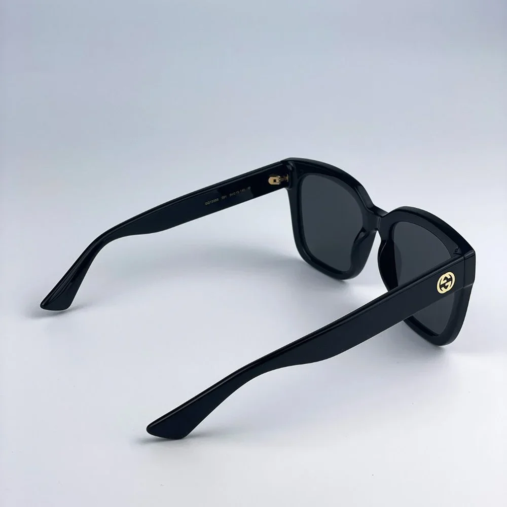 Gucci GG1338S 001 Sunglasses Black Green Grey Square Women